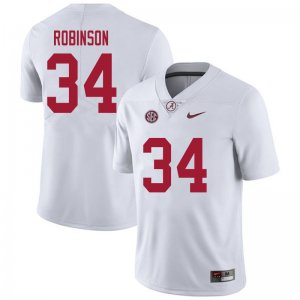NCAA Men's Alabama Crimson Tide #34 Quandarrius Robinson Stitched College 2020 Nike Authentic White Football Jersey WC17P18AL